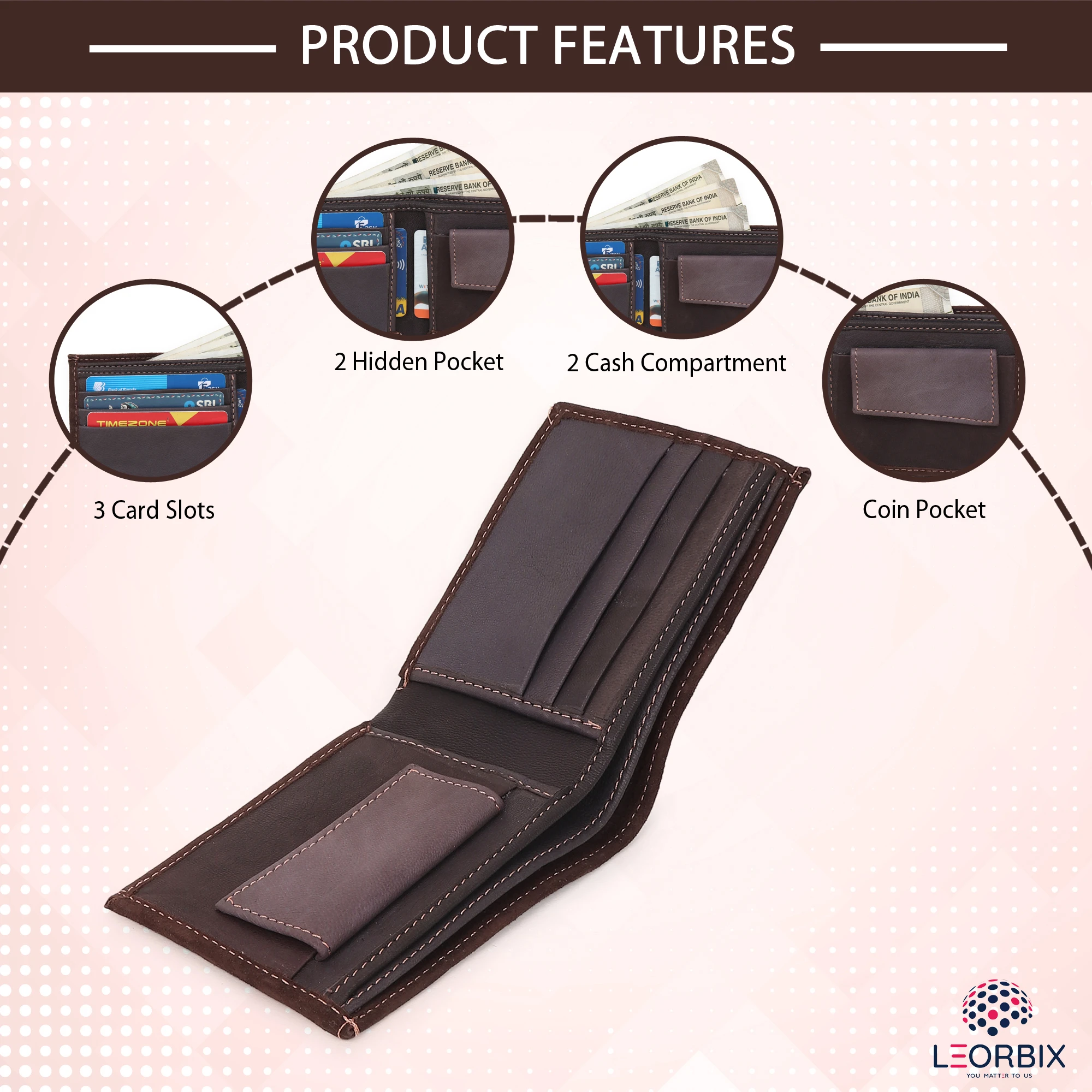 Men's Wallet - Brown2